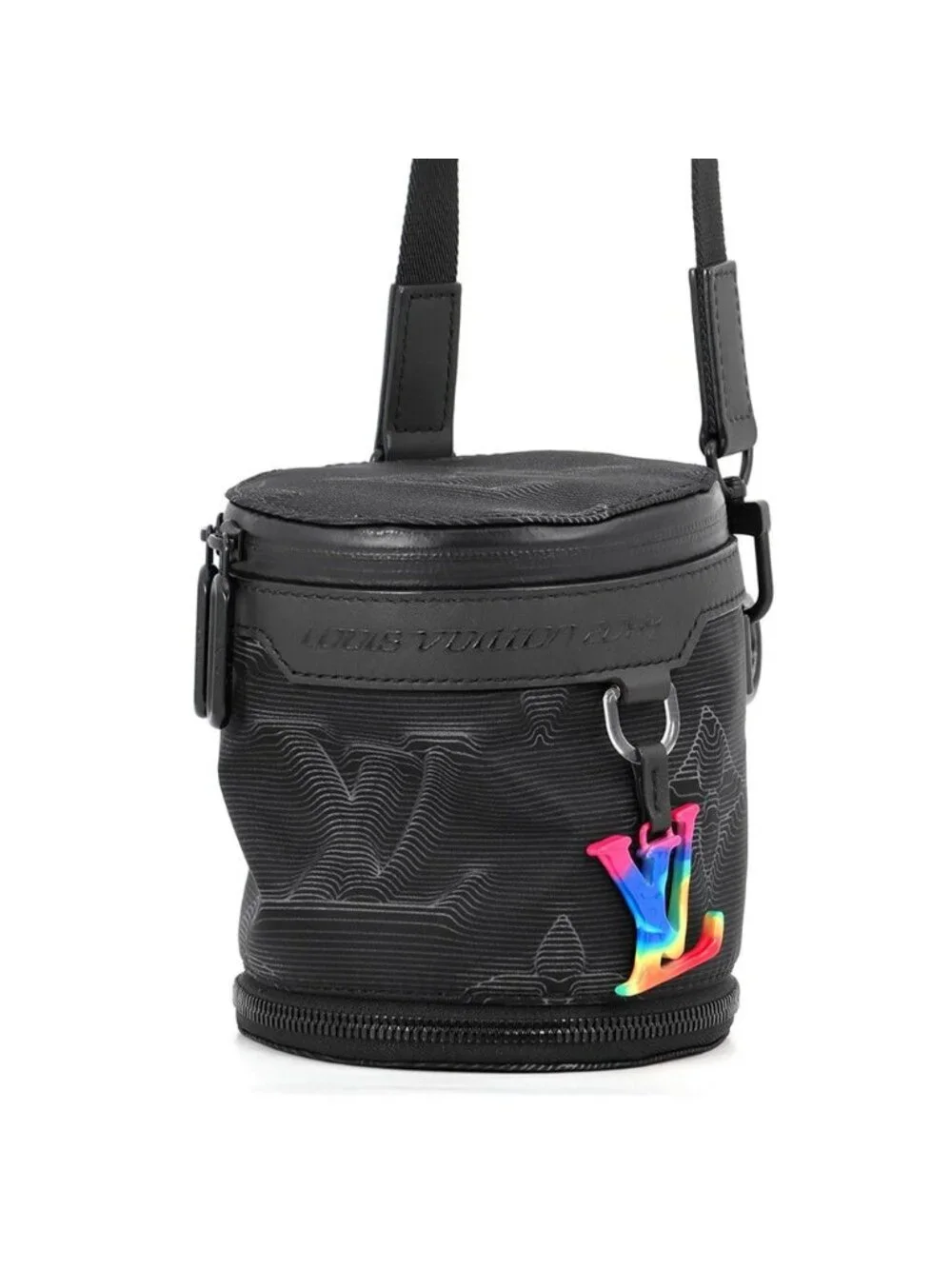 Louis Vuitton Shoulder Bag 3D Monogram Expansion Double Polochon 2-Way Black